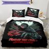 3pcs Duvet Cover Set (1*Duvet Cover + 2*Pillowcase, Without Core), Jason Voorhees Print Soft All‑Season Bedding Set, Home Bedroom Decor Gift