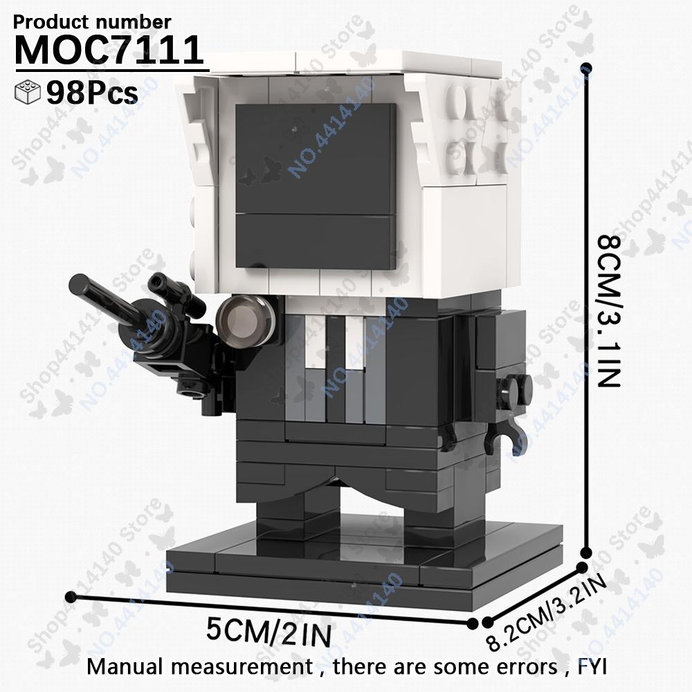 MOOXI Seria Anime Figurine Skibidi Toilet Cameraman Robot de Luptă Blocuri de Construcție Model MOC Cărămizi DIY Jucării Montessori Cadouri pentru Copii