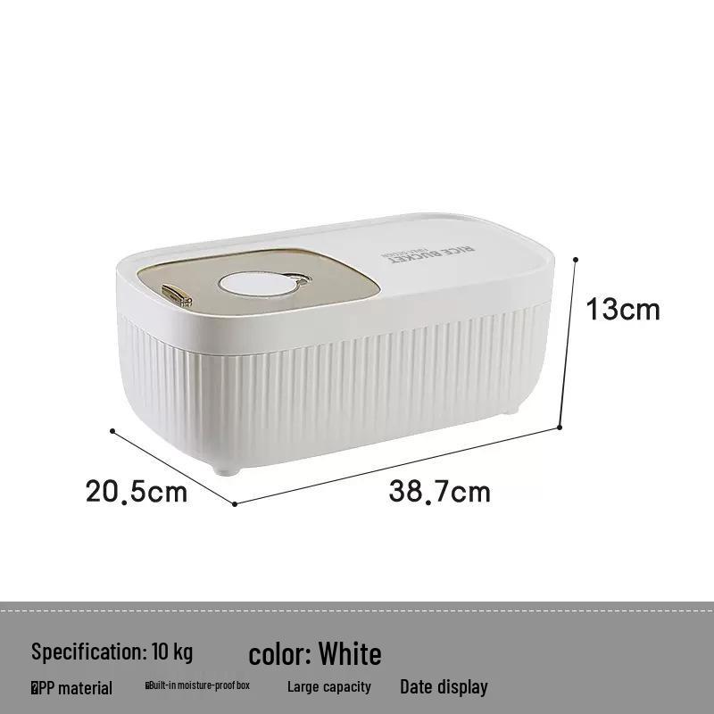20 Jin Food-Grade Rice Storage Bucket - Sealed, Moisture & Insect-Proof for Kitchen Use