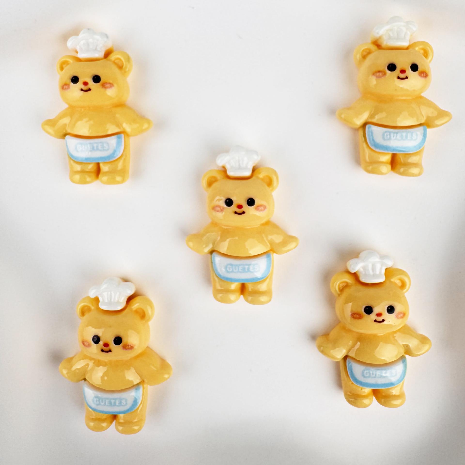 Cartoon Bear Resin Accessories: Water Cup, Cute Butter Phone Case, Crocs Charms, Hair Clip