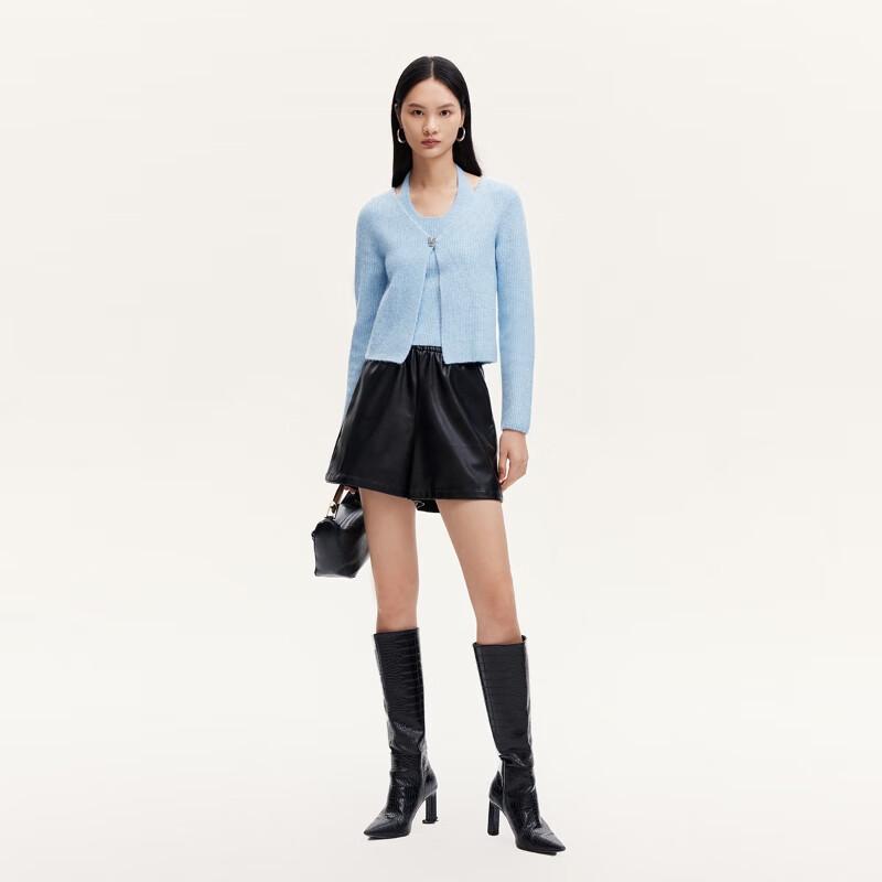 

VEROMODA V-Neck Halter Fake Two-Piece Knit Top M