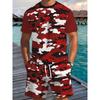 Nuovo Set da Uomo con Ancora Blu Marina T-Shirt Estiva da Esterno & Pantaloncini con Coulisse Set Due Pezzi Abbigliamento Sportivo Casual