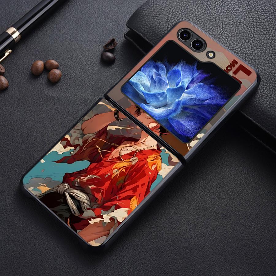 

Аниме One P-Pieces Луффи Чехол для Samsung Galaxy Flip7 FE Flip3 Flip6 Flip4 Z Flip 7 6 5 4 3 Flip5 Задняя крышка телефона Funda Galaxy Z Flip6