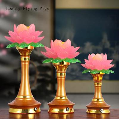 Colorful Simulated Candlestick  Guanyin Bodhisattva Offering Buddha Supplies Home Decoration  Peace and Love