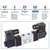 Junsheng Tianhong 4V220-08 2-Position 5-Way Solenoid Pneumatic Valve