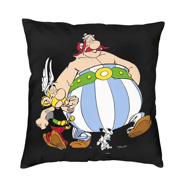 Anime Asterix Obelix Idefix Throw Pillow Covers Decor Home Adventure Comic Dogmatix Sofa Chair Cushion Cover Square Pillowcase