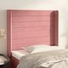 3119761 vidaXL Headboard with Ears Pink 93x16x118-128 Cm Velvet