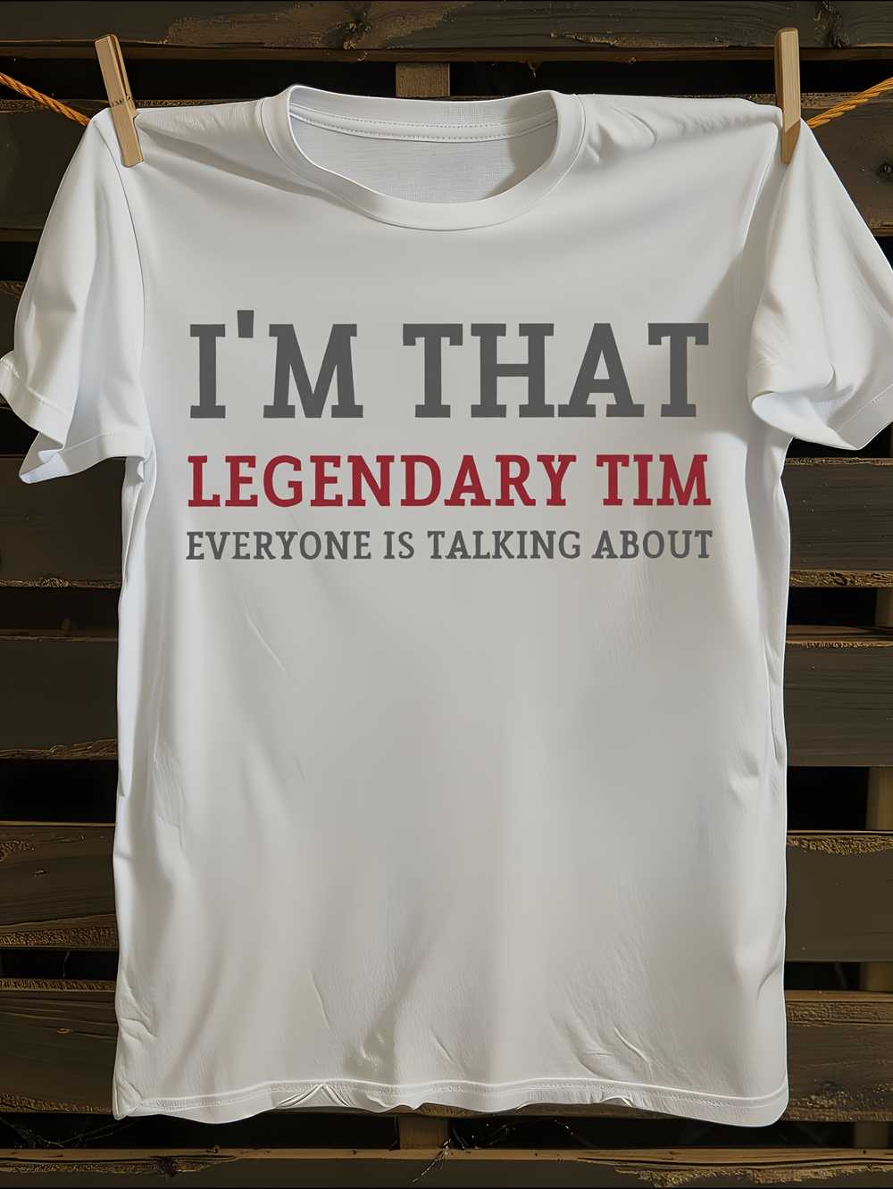 Funny  I m That Legendary Tim  Graphic T-Shirt L