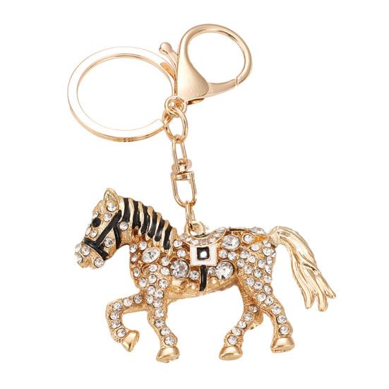 Year of Horse Keychain 2026 Horse Year Pendant Metal Carving Good Luck Charm Key Chain Bags Backpacks Decoration