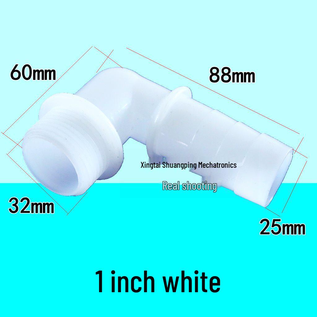 

1.5 Black Plastic Elbow Adapter for 2.5 Water Pump Outlet