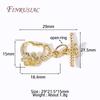 18k Gold Plated Heart With Flower OT Clasp For Necklace Supplies,Fashion End Beads Toggle Clasps DIY Jewelry Making Accessories