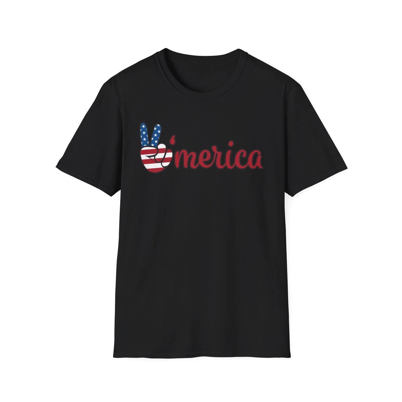 Patriotic T-Shirt, American Pride Tee, USA Flag Shirt, Independence Day Top, Red L