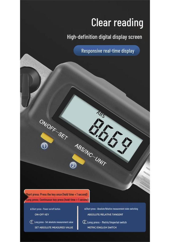 High-Precision 0.001mm Blue Digital Micrometer 0-25mm