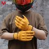 Motorcycle Rider Retro Anti-Drop Four Seasons Leather Road Bike Riding Gloves