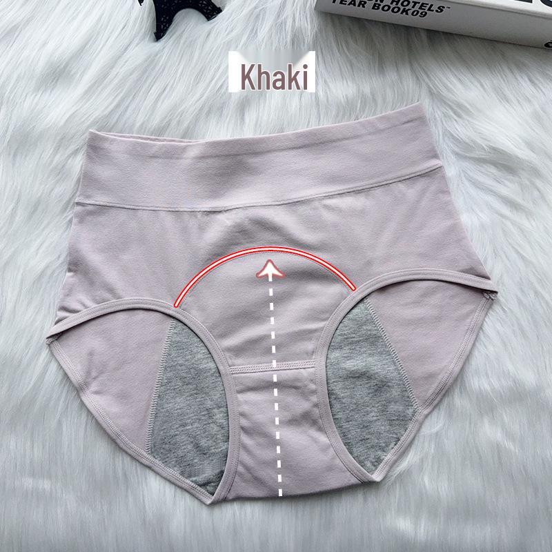 Bannore Women's Plus Size High-Waisted Leak-Proof Menstrual Cotton Briefs