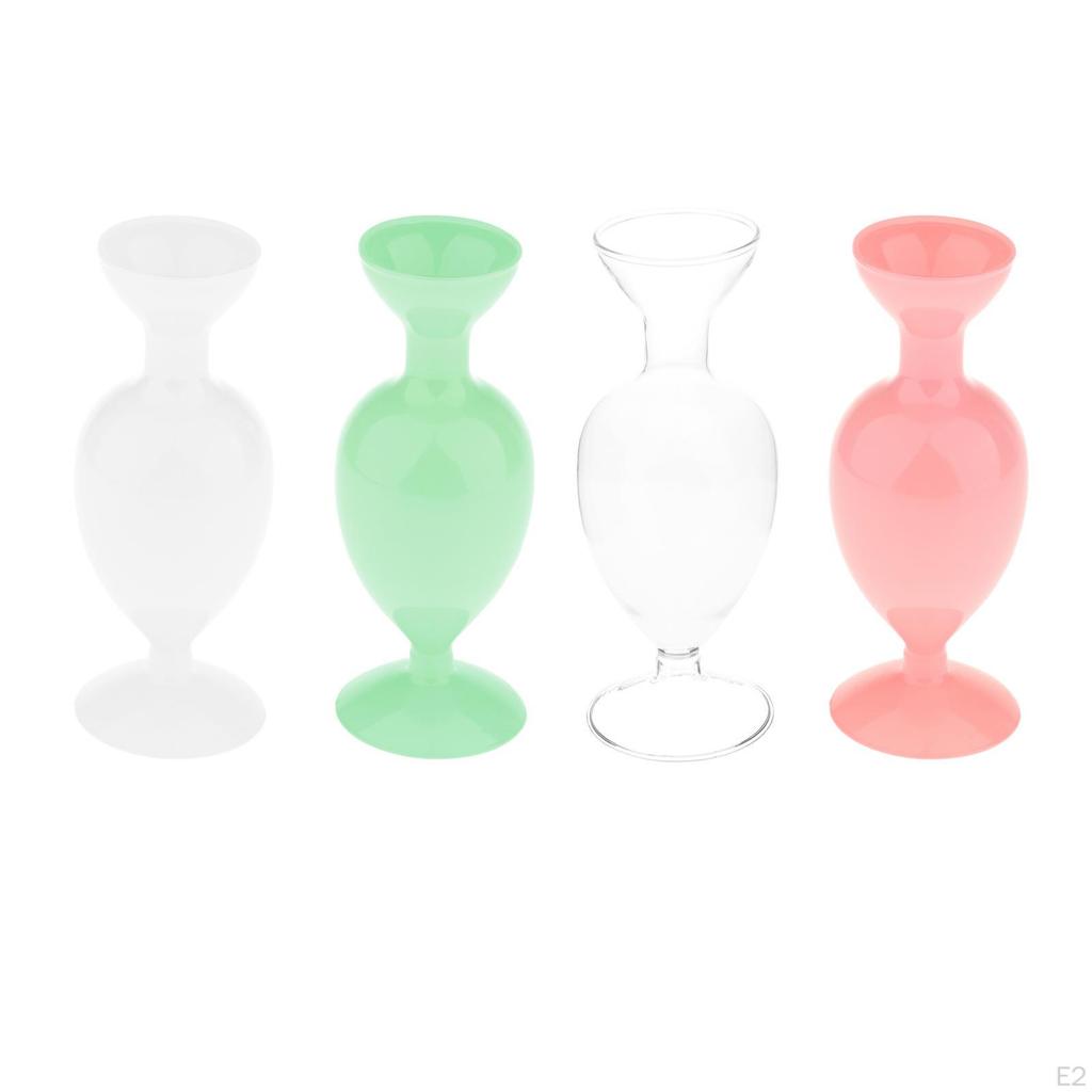 8 Inch Clear Glass Decorative Vases, Flower Living Room Shop Cabinet Plant