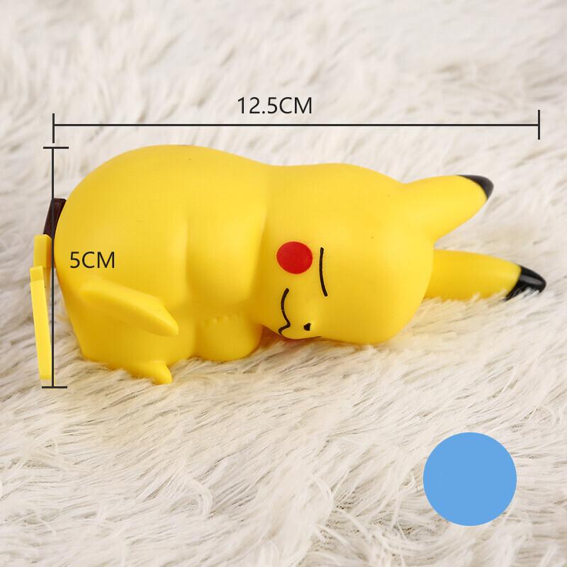 

Фигурка Покемона Пикачу, ночник, милая прикроватная лампа в стиле аниме для детей, украшения для спальни, детские светящиеся игрушки, Рождественский подарок 12*7cm