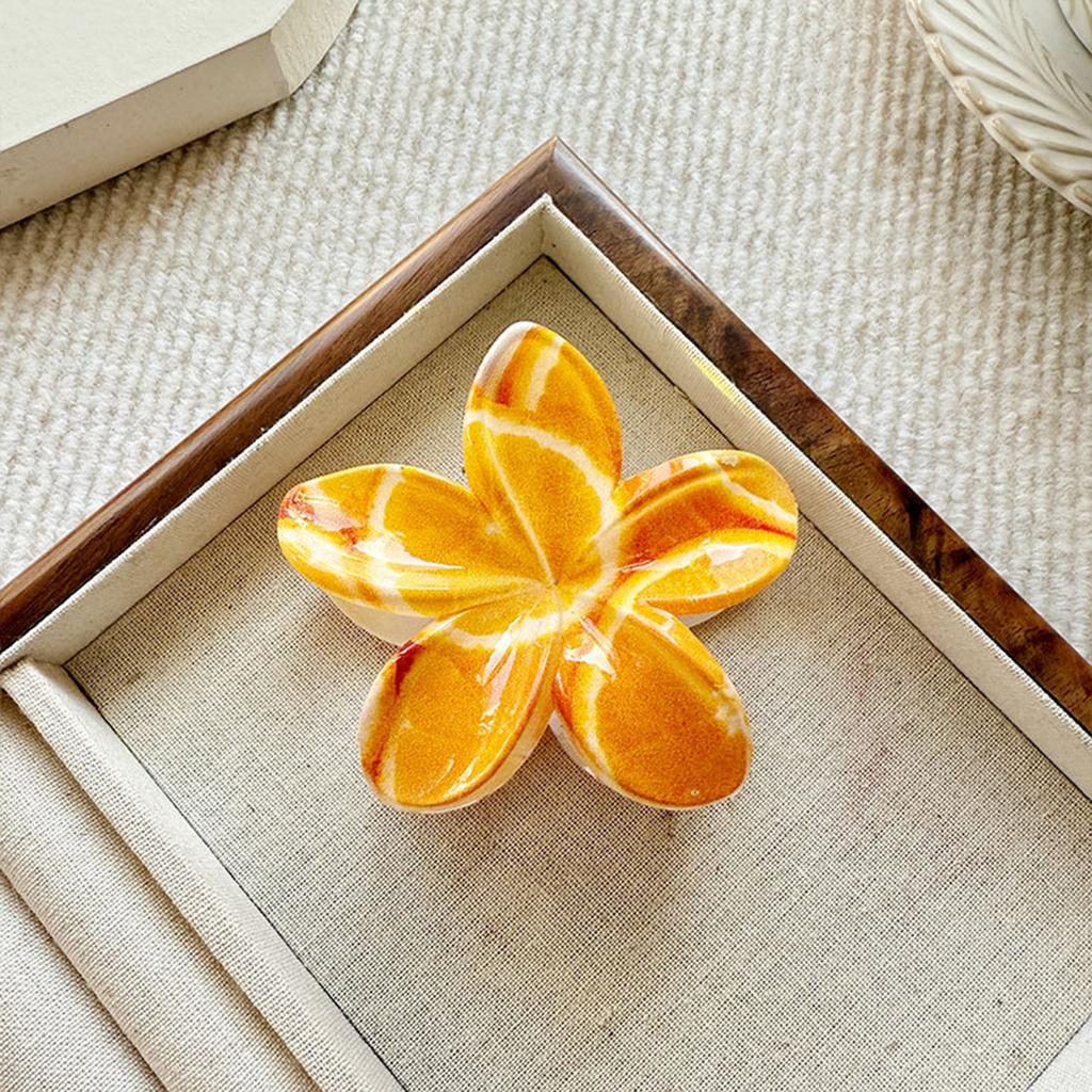 Clipsuri de păr cu flori Hawaii de 8 cm pentru femei, la modă, cu frangipani, tip clește rechin, agrafă de păr cu flori strălucitoare, accesorii de păr pentru fete