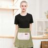 Simple Canvas Kitchen Apron Thin Breathable Cooking Apron Anti-fouling Oil-proof Coffee House Aprons for Home Kitchen