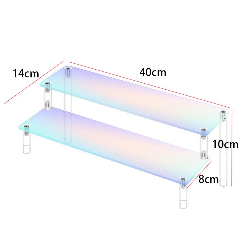 Clear Acrylic Soild Wood Display Stand for Amiibo Funko POP Figures,Cupcake Cosmetic Nail Polish Jewelry for Display Riser Shelf