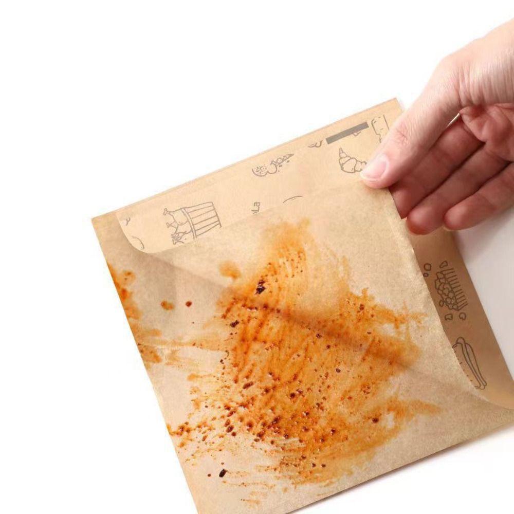 30Pcs Waterproof Oil-proof Paper Bag Non-stick Baking Paper Food Packaging Bag  Kitchen Accessories