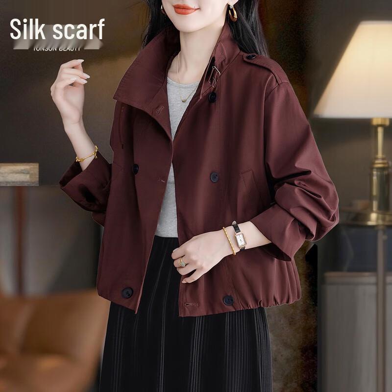 

Женский повседневный топ с воротником и длинным рукавом L