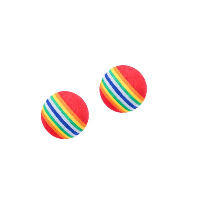 1 balle interactive arc-en-ciel en EVA pour chat et chien, jouet à mâcher, à gratter, à enfiler ...