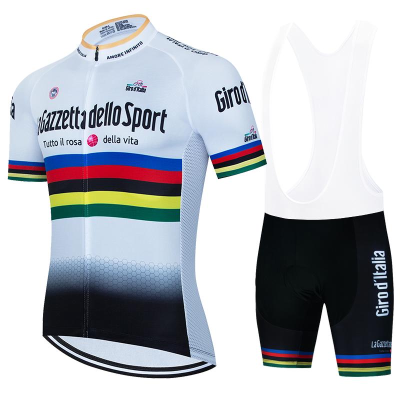 2024 Tour De Giro D'ITALIA Conjuntos de camisa de ciclismo Roupas de ciclismo masculinas Verão Manga curta Secagem rápida MTB terno de bicicleta Ropa Ciclismo