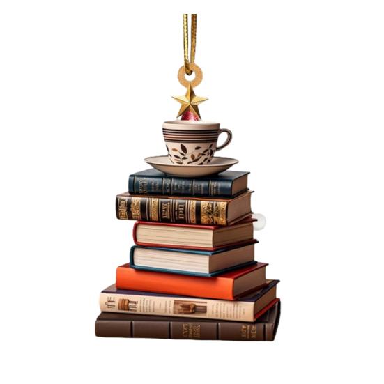 

Yousheng Рождественская елка подвесное украшение акриловая форма дерева книжная полка подвеска книга сложенная автомобиль зеркало заднего вида украшение для елочного декора