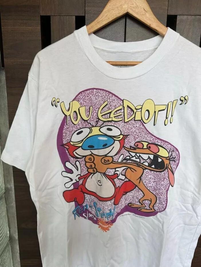 Мультяшная футболка унисекс Ren & Stimpy Хлопковая футболка Смешной подарок S-4XL Унисекс футболка L