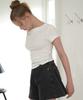 Peullobeu Drape Denim Half Pants_D/Gr
