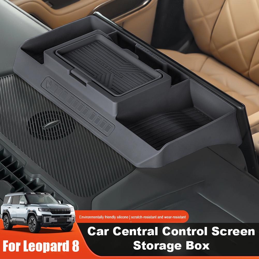 Car Central Control Storage Box for BYD Leopard 8, Dashboard Tissue Holder Behind Screen, Interior Upgrade Accessories K1V2
