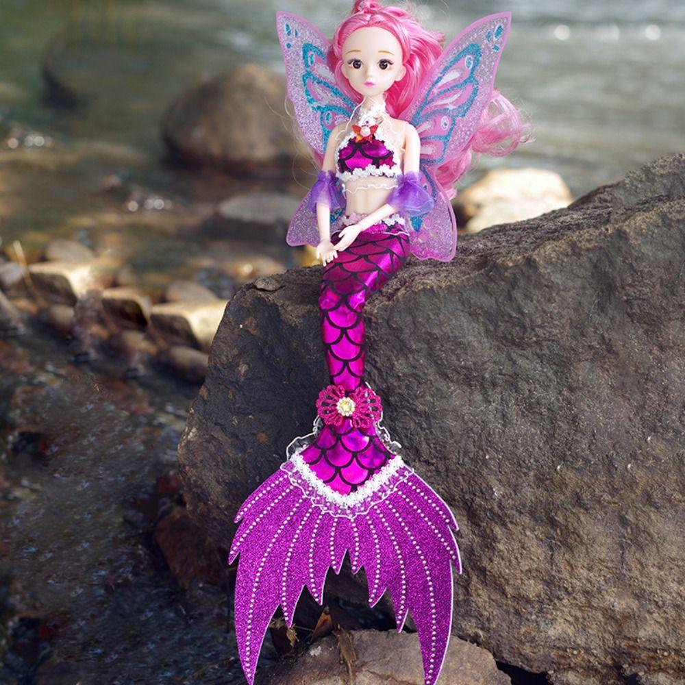 Colorful 45cm Mermaid Doll 11 Movable Joints Bjd Doll Set (with Lights and Music)