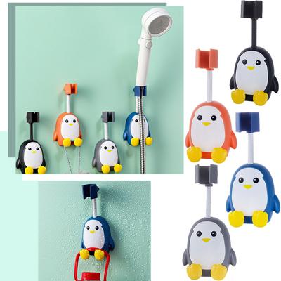 Pinguin-Duschhalterung, Cartoon-Freistanzen, universelle Anpassung, Badezimmer-Dusche, Freistanzen, fester Duschdüsenaufhänger