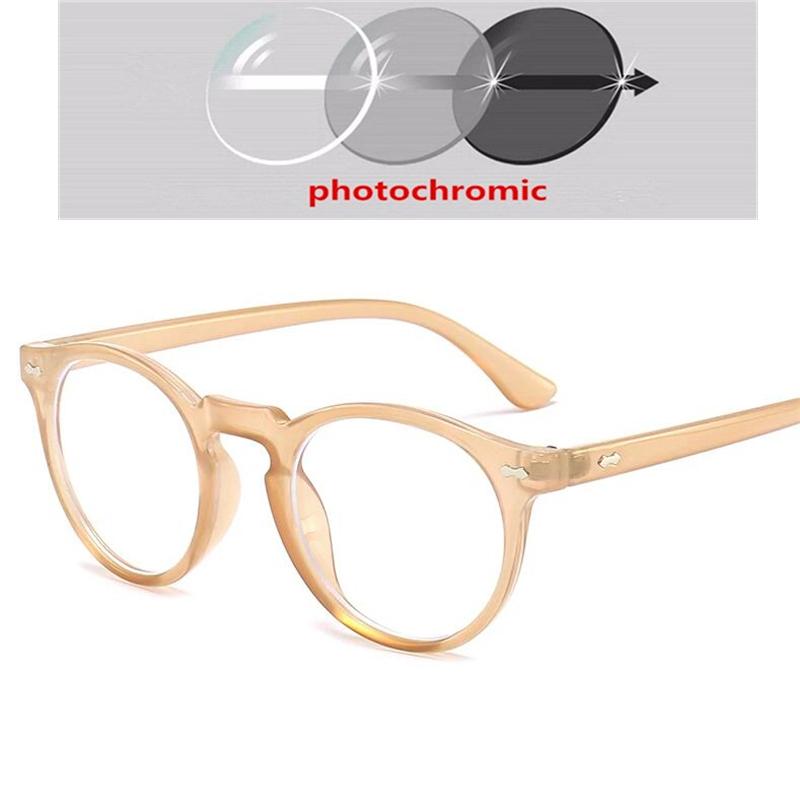 0 -0.5 -0.75 To -6 Tea Lens Oval Polarized Myopia Sunglasses Men Women Plastic Rivet Frame Minus Degree Prescription Sun Glasses