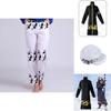 Exquisite One Piece Trafalgar Law Cosplay Costume Set With Cloak Pants And Hat