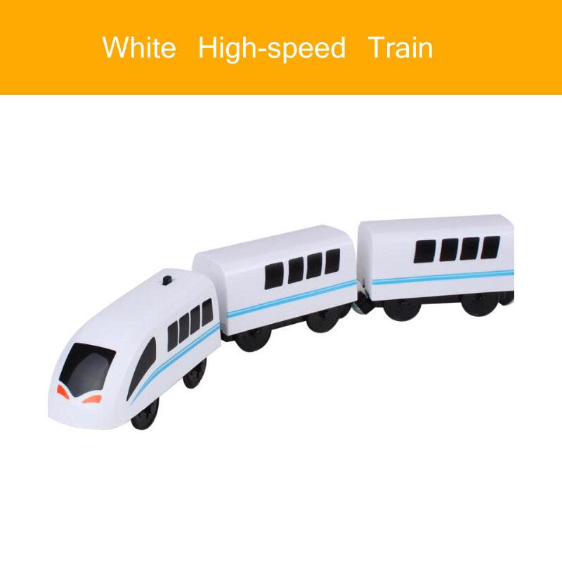 Wooden RC Train Railway Accessories Remote Control Electric Train Magnetic Rail Car Fit For All Brands Train Track Toys For Kids