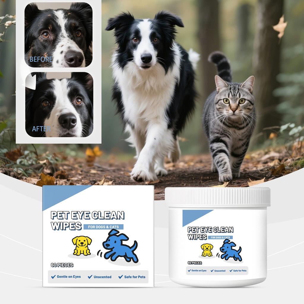 Dog Eye Wipes And Pet Tear Stain Cleaning Pads Effectively Reduce Pet Tear Stains And Keep Your Dog's Eyes Clean,20ML