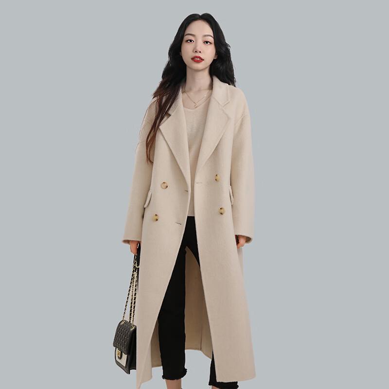 Fengxun Classic Double-Sided Wool Blend Long Coat