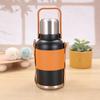 Shangqi Portable Outdoor Vacuum Insulated Sports Water Bottle with Leather Sleeve