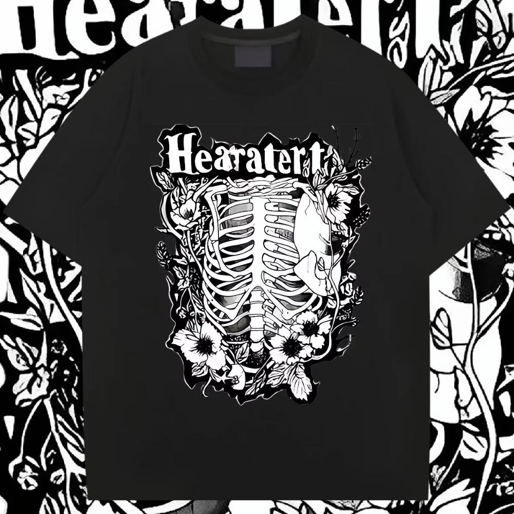 

Футболка свободного покроя в стиле Харадзюку с круглым вырезом, мужская графическая одежда 2024 года, новинка лета, горячая распродажа, XXL, удобная эластичная футболка S чёрный