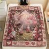 1 Pezzo Coperta in Flanella con Stampa Cartone Animato, Alta Qualità Confortevole per Tutte le Stagioni, Decorazione per la Casa, Calore e Comfort, Perfetta per Regalo di Natale Compleanno