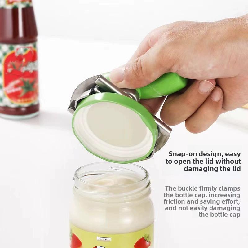 Wielofunkcyjny otwieracz do kapsli ze stali nierdzewnej, regulowany, otwieracz do słoików, oszczędzający pracę, śrubowy otwieracz do puszek, gadżet kuchenny