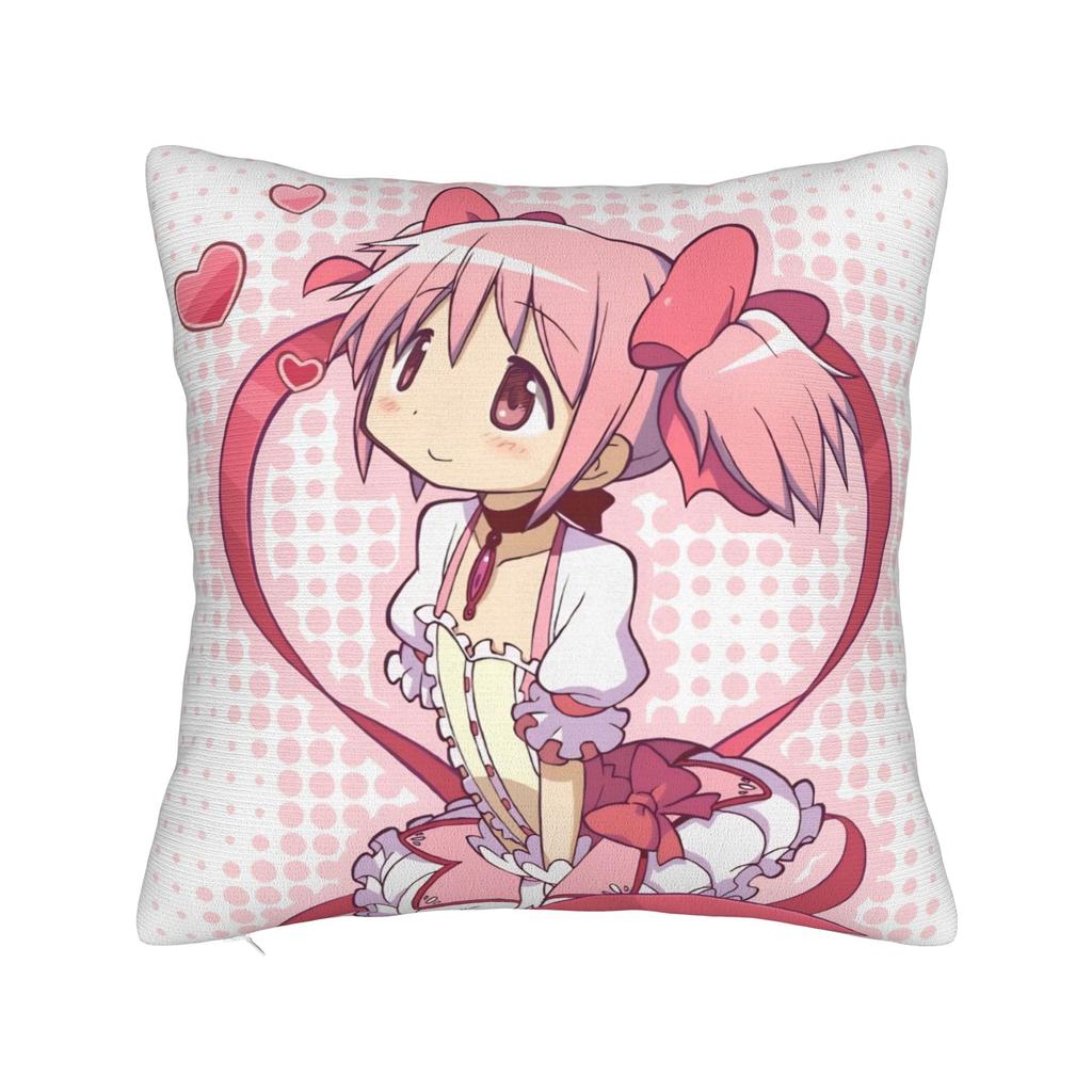 Pmmm Madomagi Madoka Kaname Kissenbezug Retro Trendiger Kissenbezug Für Wohnzimmer Bett Stuhl Weiche Kissenbezüge Geschenk