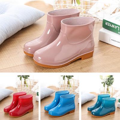 Solide Regenstiefel Damen Wasserschuhe Damen Slip On Warm halten rutschfeste Stiefel Waschen Sie die Autostiefel Waschschuhe wer45