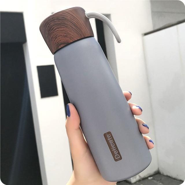 500ml Practical Stainless Steel Water Bottle With Carrying Cord Suitable Sport Fitness Vacuum Water Cups Student Drinking Bottle