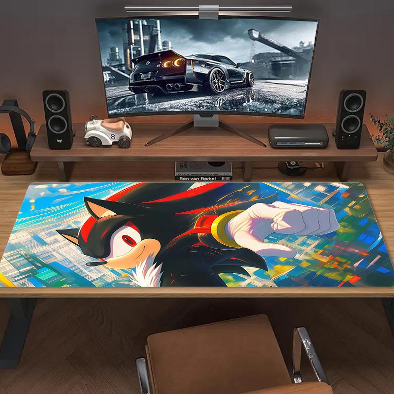 Sonic the Hedgehog Print Cushion Non-slip Laptop Tablet Big Mousepad XXL Mat Mini PC Playmat With Lock edge