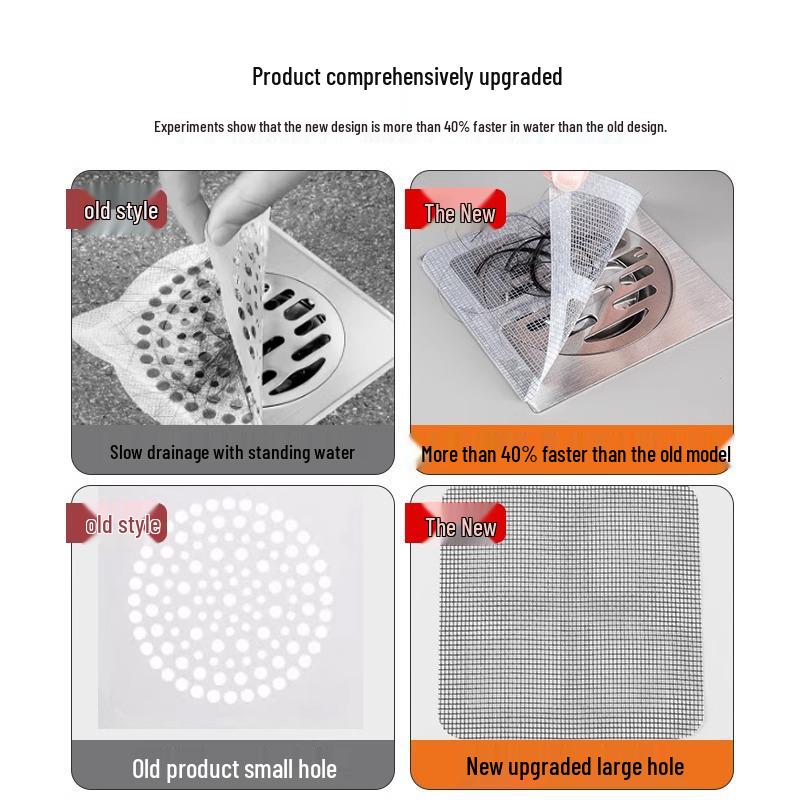 Anti-Clogging Floor Drain Hair Catcher and Insect-Proof Mesh Filter for Bathroom and Kitchen