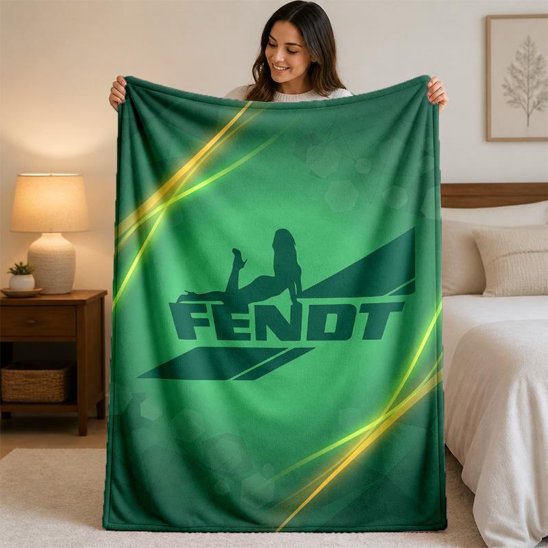 Fendt Print Flannel Blanket Cozy Lightweight Plush Throw Blanket For Bed Sofa Household Use