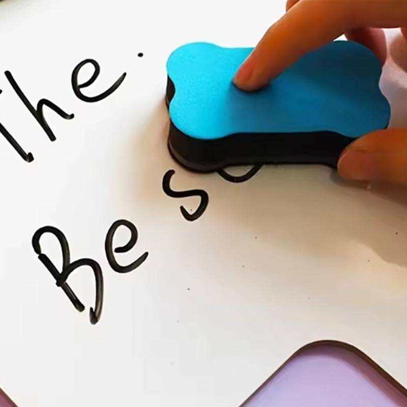 24 Pcs Colorful Bone Shape Erasers Magnetic Dry Erases Board Eraser Whiteboard Eraser For Teachers Students